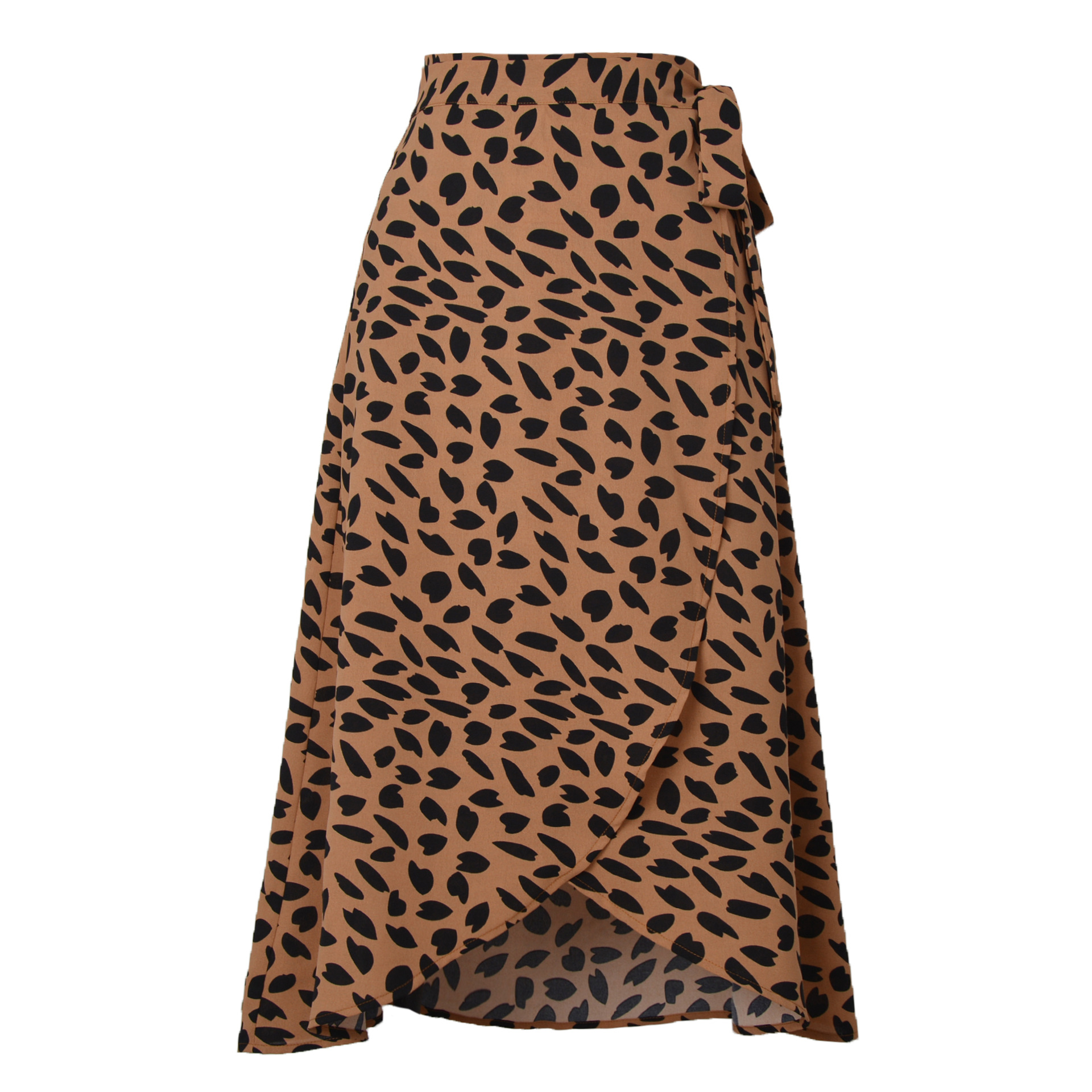 leopard wrap skirt